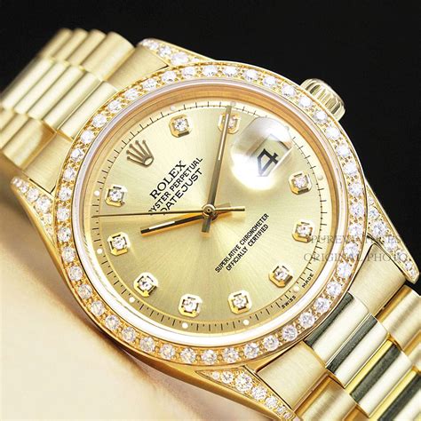 18k gold rolex watches for mens|rolex 18 karat gold.